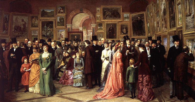 William Powell Frith A Private View at the Royal Academy France oil painting art
